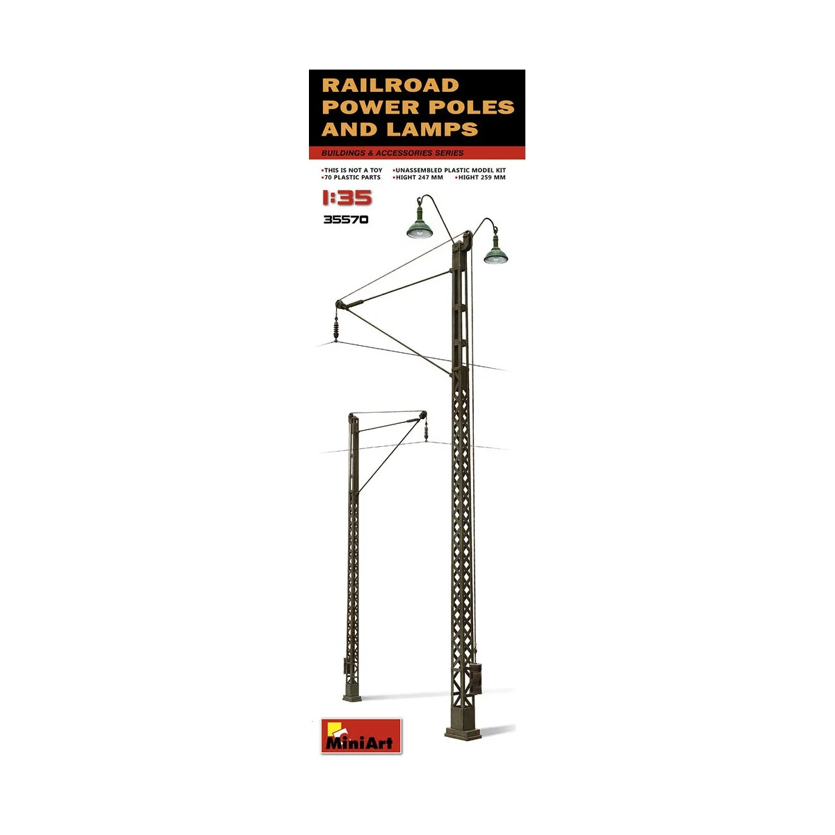 Railroad Power Poles & Lamps, 1/35 - MiniArt 35570