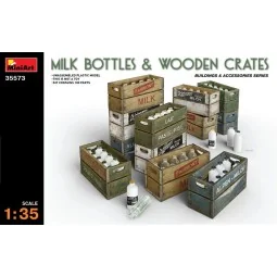 Milk Bottles & Wooden Crates, 1/35 - MiniArt 35573