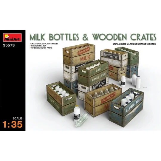 Milk Bottles & Wooden Crates, 1/35 - MiniArt 35573