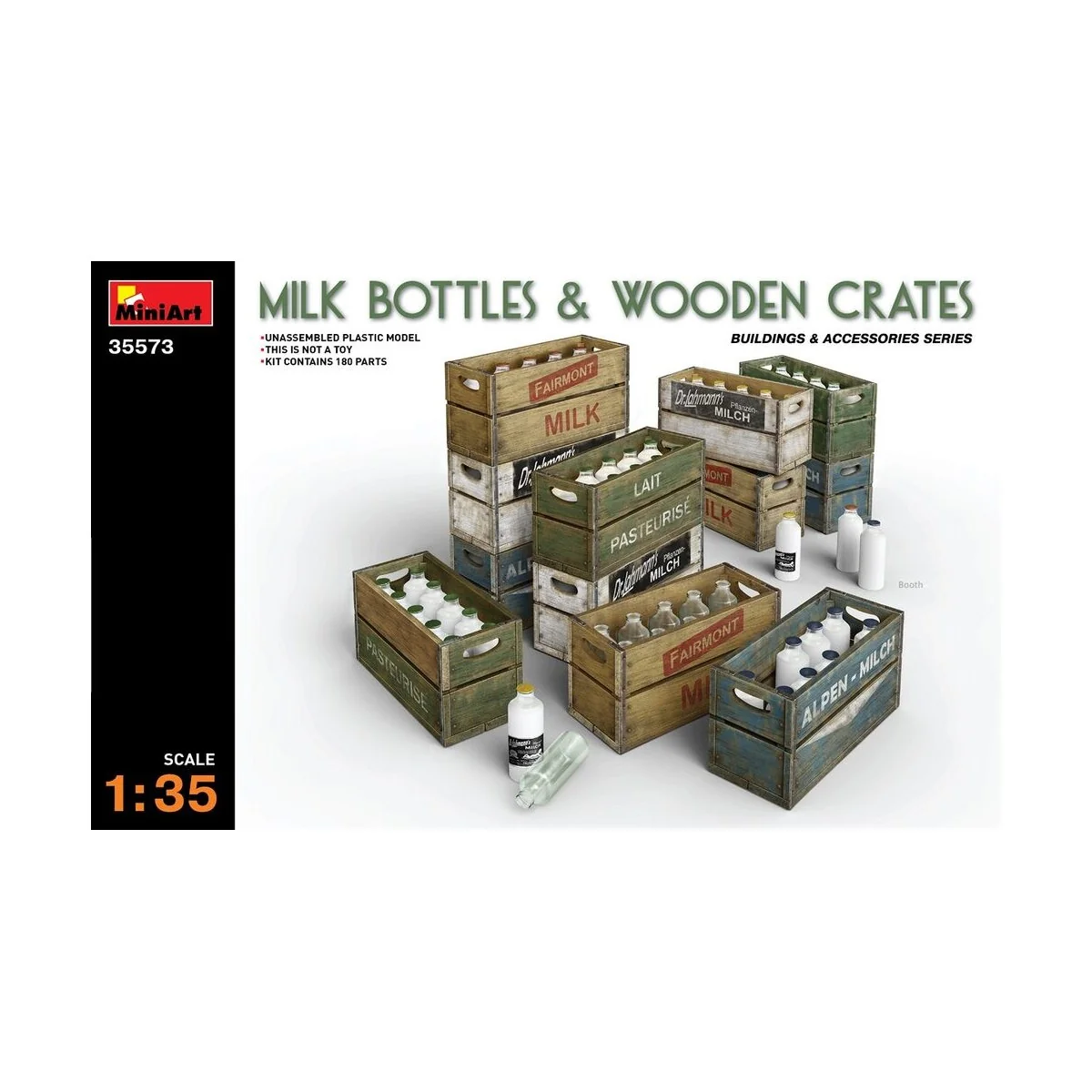 Milk Bottles & Wooden Crates, 1/35 - MiniArt 35573