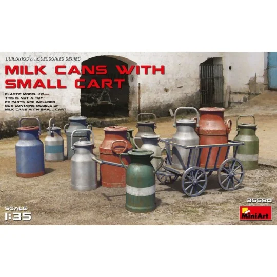 Milk Cans with Small Cart, 1/35 - MiniArt 35580