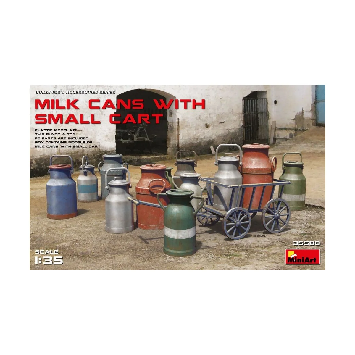 Milk Cans with Small Cart, 1/35 - MiniArt 35580