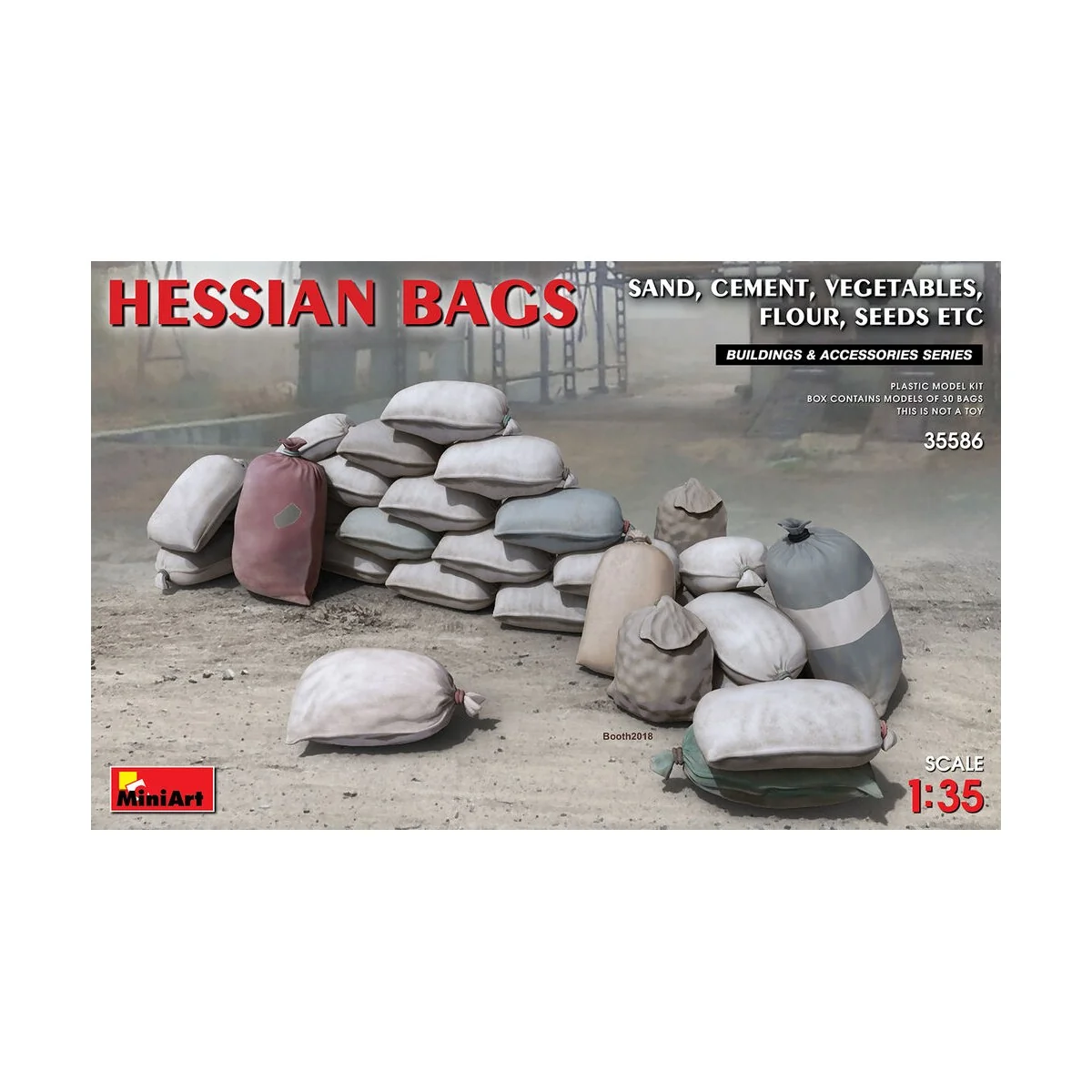 Hessian Bags(sand, cement, vegetables, flour etc), 1/35 - MiniArt 3...