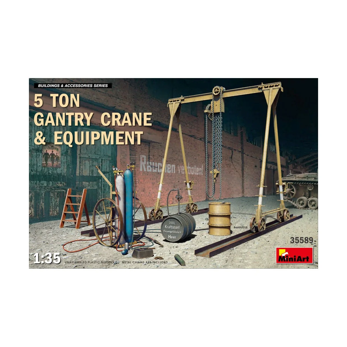 5 Ton Gantry Crane & Equipment, 1/35 - MiniArt 35589 5 Ton Gantry Crane & Equipment, 1/35 - MiniArt 35589