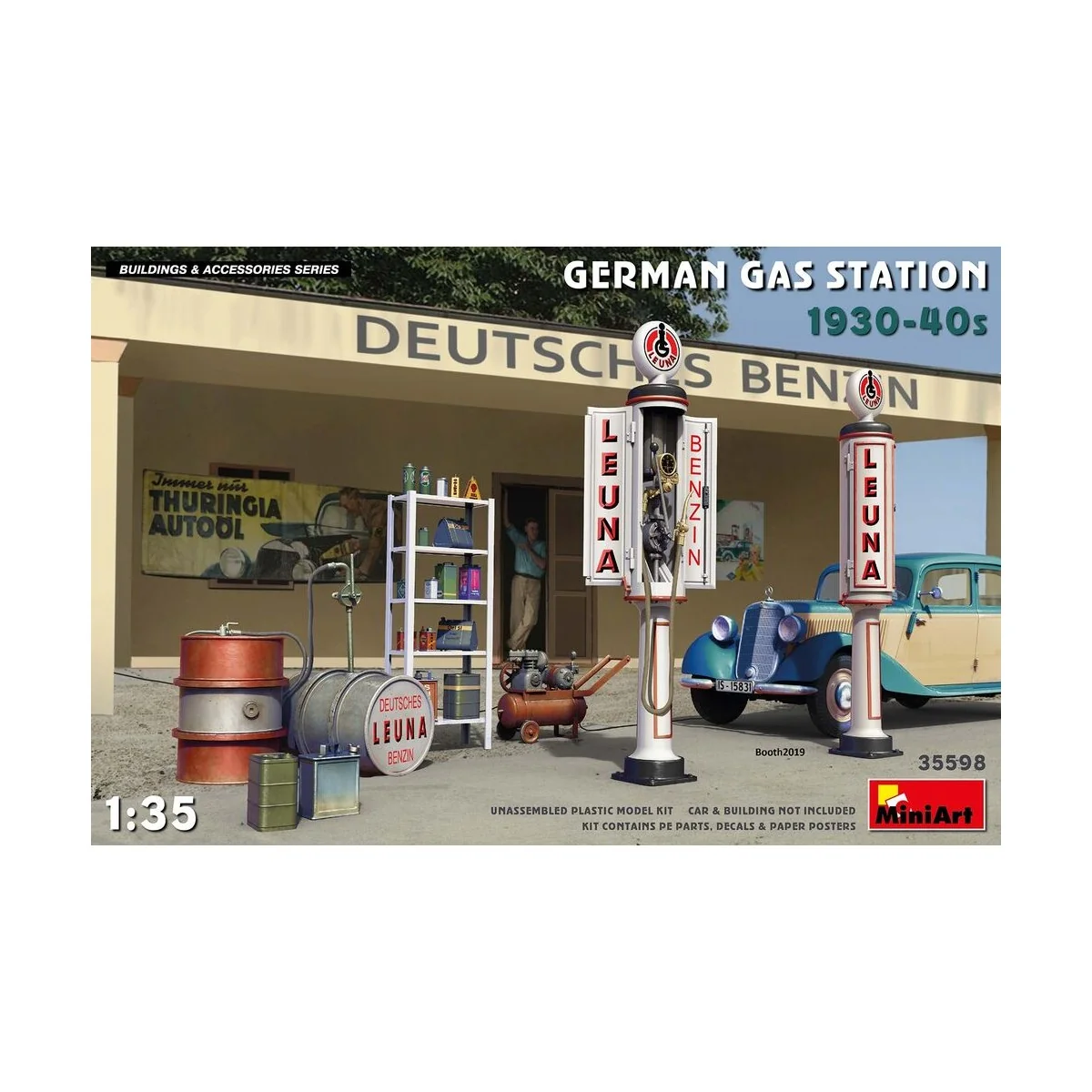 German Gas Station 1930-40s, 1/35 - MiniArt 35598