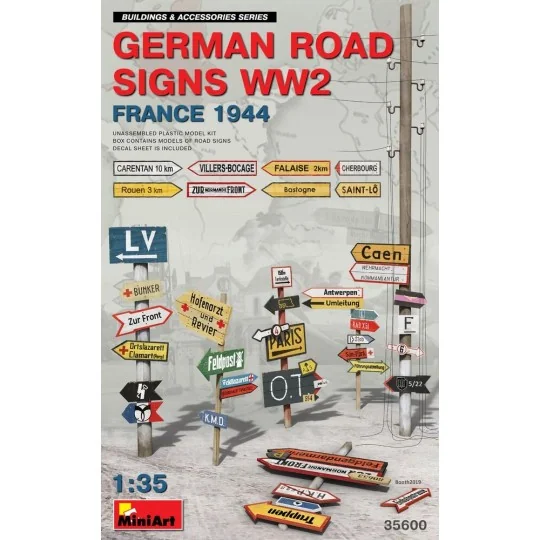 German Road Signs WW2 (France 1944), 1/35 - MiniArt 35600