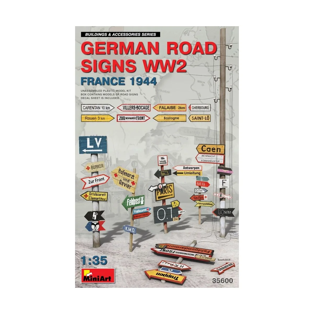 German Road Signs WW2 (France 1944), 1/35 - MiniArt 35600