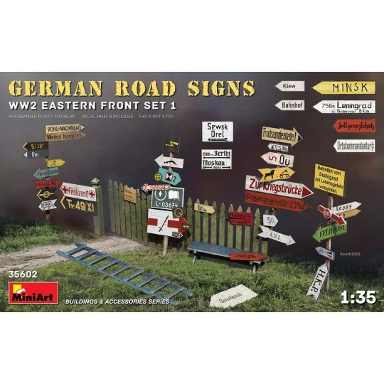 German Road Signs WW2 (Eastern Front Set 1), 1/35 - MiniArt 35602 German Road Signs WW2 (Eastern Front Set 1), 1/35 - MiniArt 35602