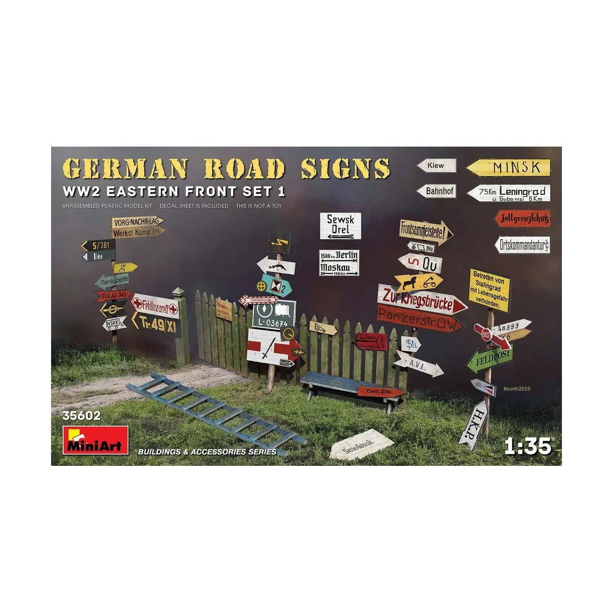 German Road Signs WW2 (Eastern Front Set 1), 1/35 - MiniArt 35602 German Road Signs WW2 (Eastern Front Set 1), 1/35 - MiniArt 35602