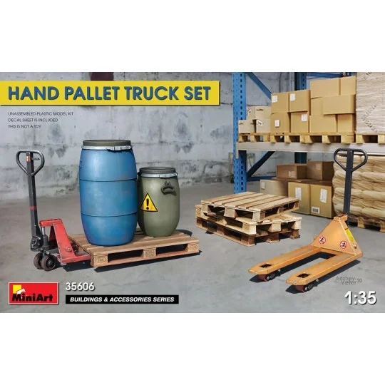 Hand Pallet Truck Set, 1/35 - MiniArt 35606 Hand Pallet Truck Set, 1/35 - MiniArt 35606