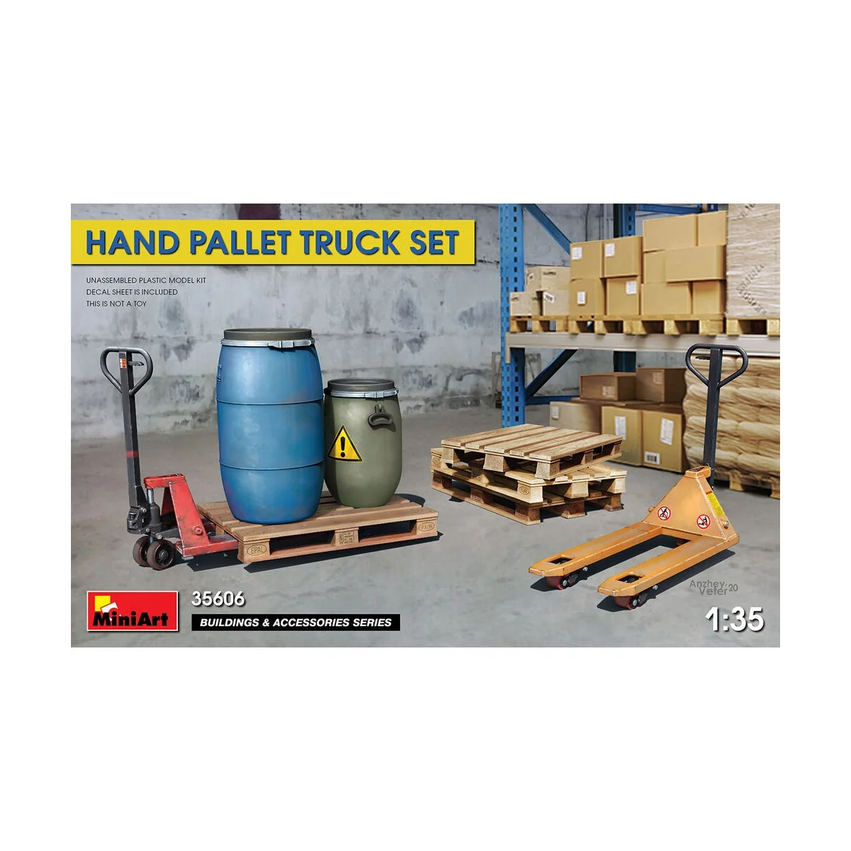 Hand Pallet Truck Set, 1/35 - MiniArt 35606 Hand Pallet Truck Set, 1/35 - MiniArt 35606