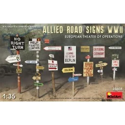 Allied Road SignsWWII. European Theatre of Oper., 1/35 - MiniArt 35608