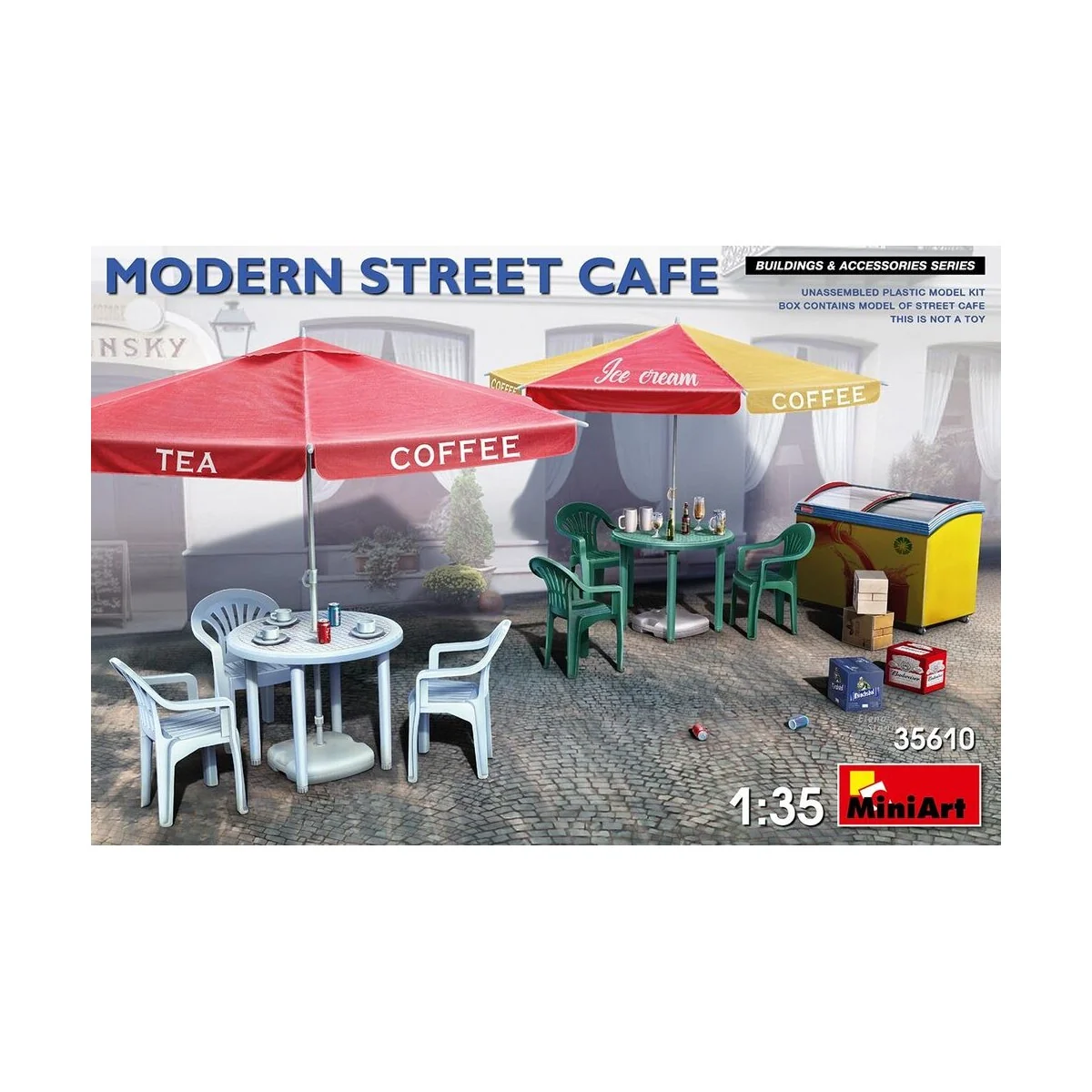 Modern Street Cafe, 1/35 - MiniArt 35610 Modern Street Cafe, 1/35 - MiniArt 35610