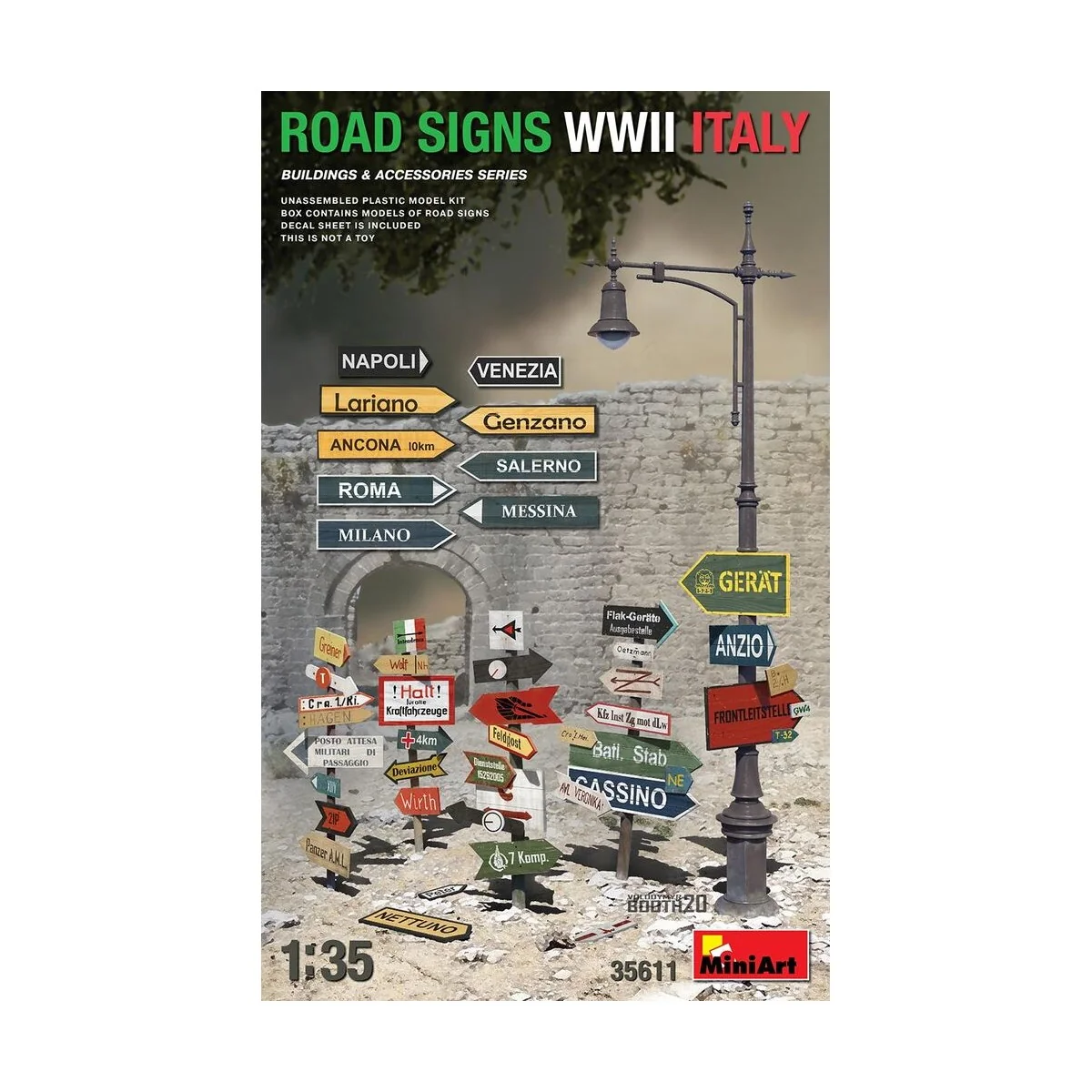 Road Signs WWII Italy, 1/35 - MiniArt 35611