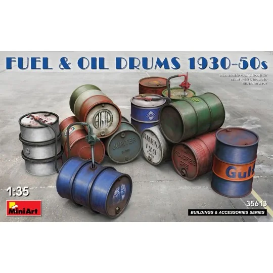 Fuel & Oil Drums 1930-50s, 1/35 - MiniArt 35613