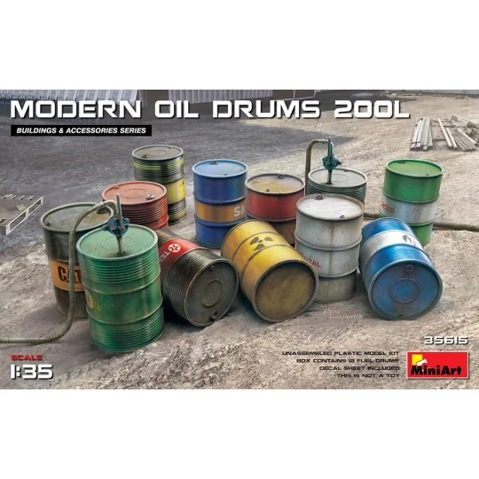 Modern Oil Drums (200l), 1/35 - MiniArt 35615