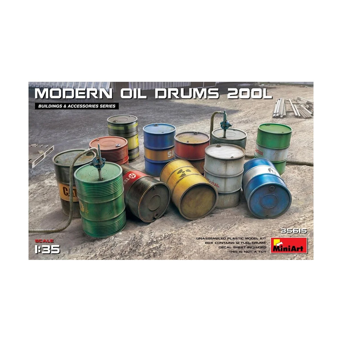 Modern Oil Drums (200l), 1/35 - MiniArt 35615