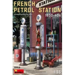 French Petrol Station 1930-40S, 1/35 - MiniArt 35616