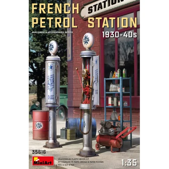 French Petrol Station 1930-40S, 1/35 - MiniArt 35616