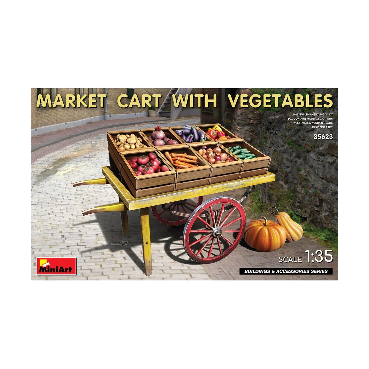 Market Cart with Vegetables, 1/35 - MiniArt 35623