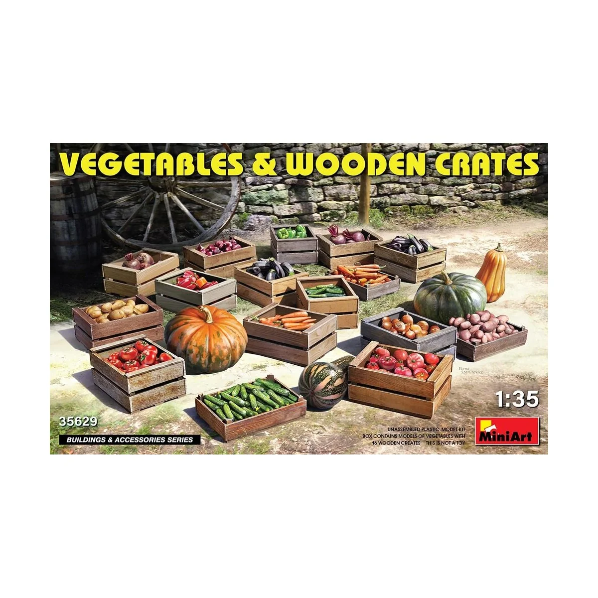 Vegetables & Wooden Crates, 1/35 - MiniArt 35629