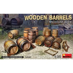 Wooden Barrels. Medium Size, 1/35 - MiniArt 35630