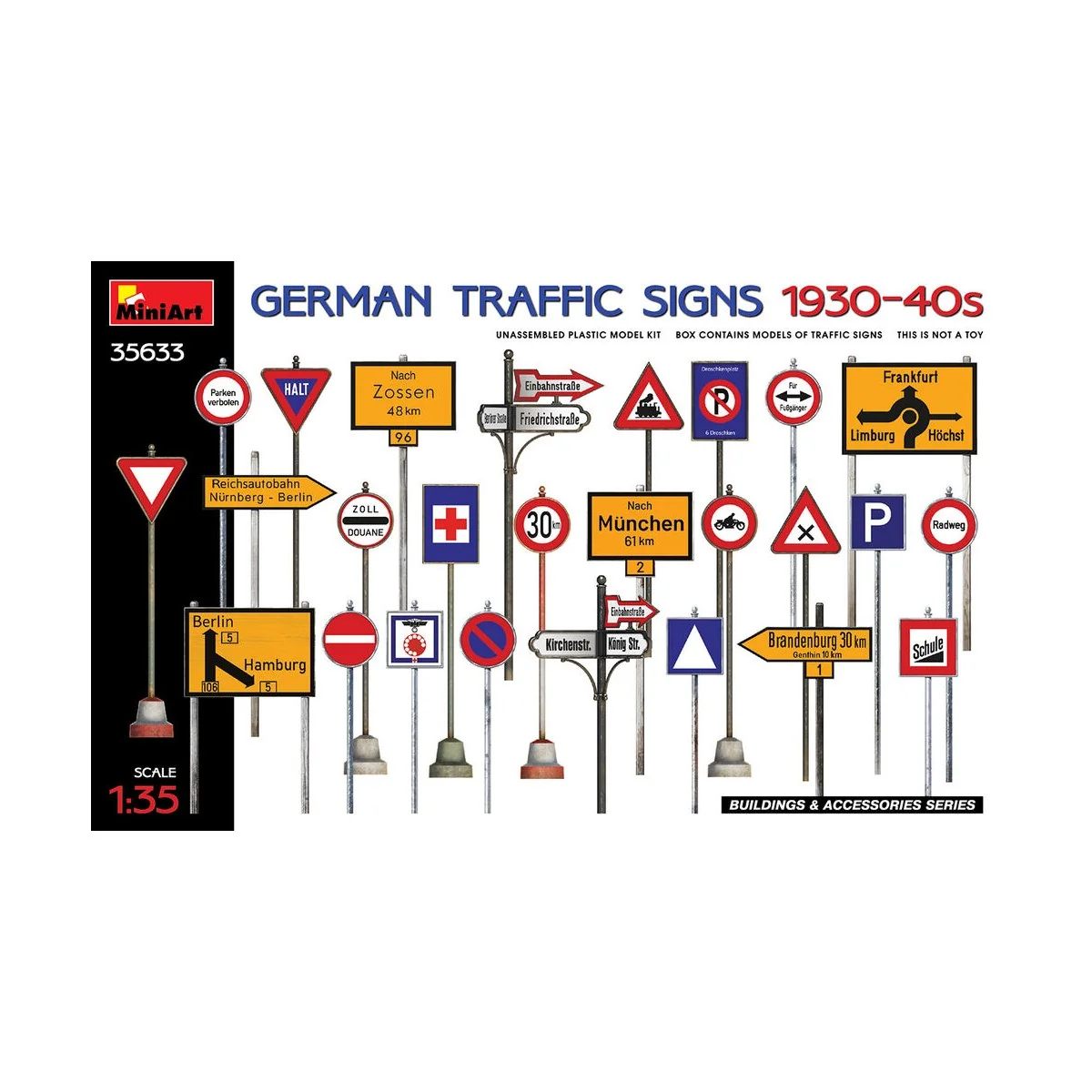 German Traffic Signs 1930-40’s, 1/35 - MiniArt 35633
