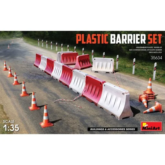 Plastic Barrier Set, 1/35 - MiniArt 35634 Plastic Barrier Set, 1/35 - MiniArt 35634