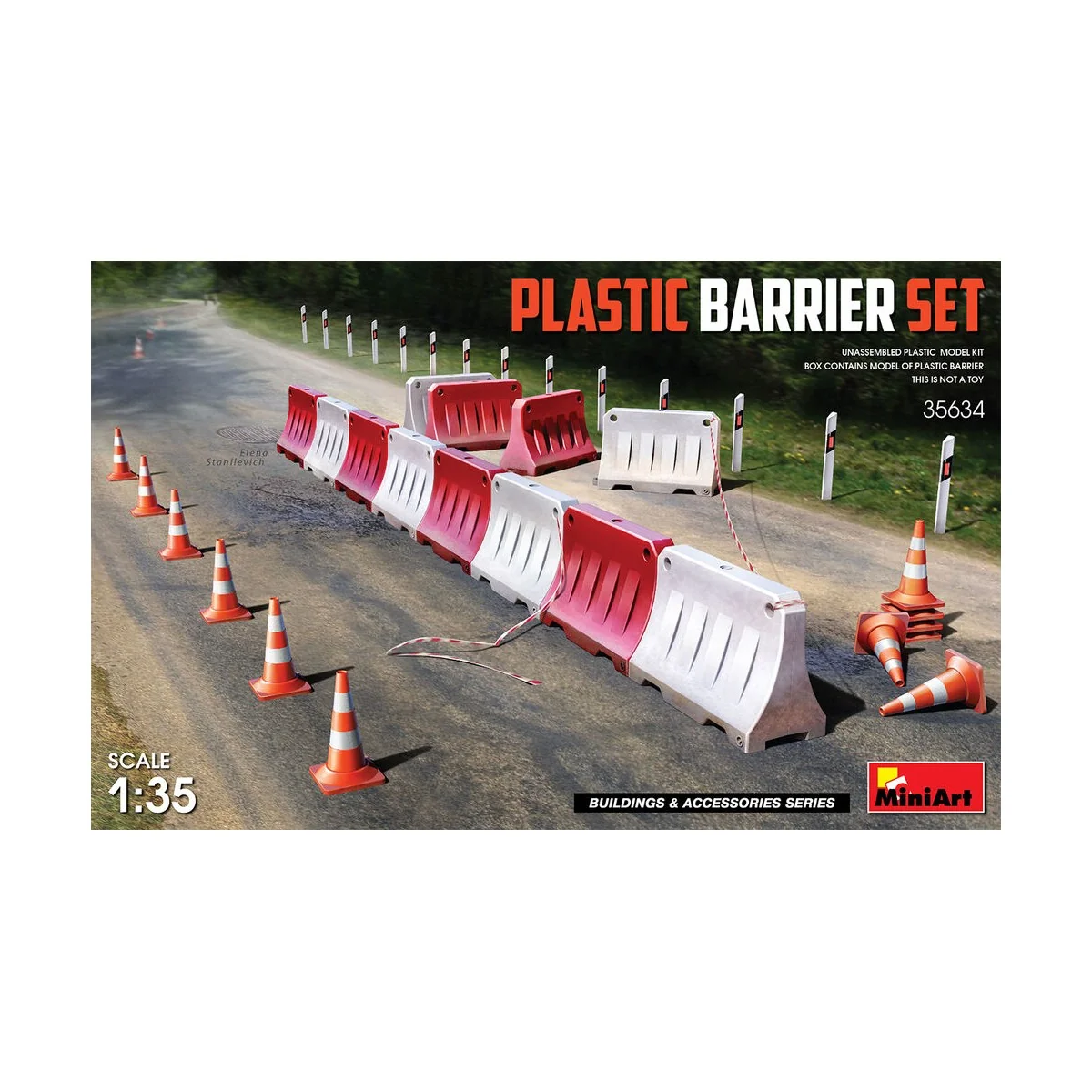 Plastic Barrier Set, 1/35 - MiniArt 35634 Plastic Barrier Set, 1/35 - MiniArt 35634