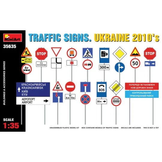 Traffic Signs. Ukraine 2010'S, 1/35 - MiniArt 35635