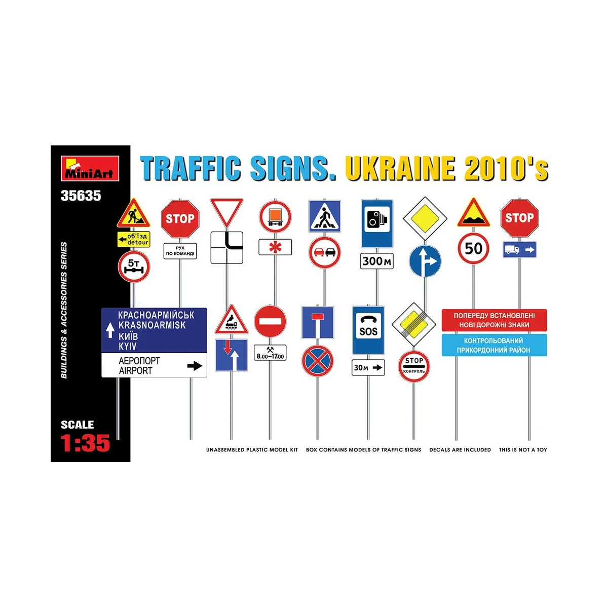 Traffic Signs. Ukraine 2010'S, 1/35 - MiniArt 35635
