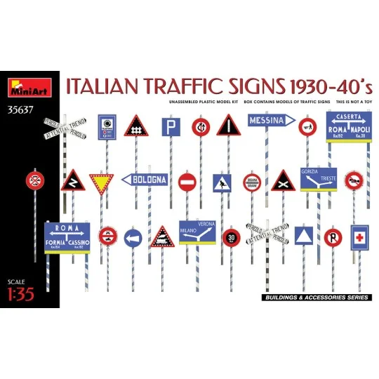 Italian Traffic Signs 1930-40’S, 1/35 - MiniArt 35637
