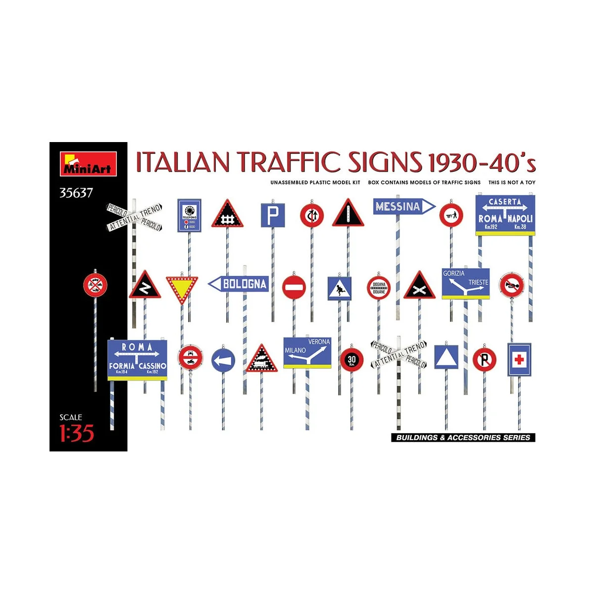 Italian Traffic Signs 1930-40’S, 1/35 - MiniArt 35637