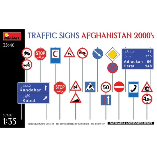 Traffic Signs. Afghanistan 2000's, 1/35 - MiniArt 35640