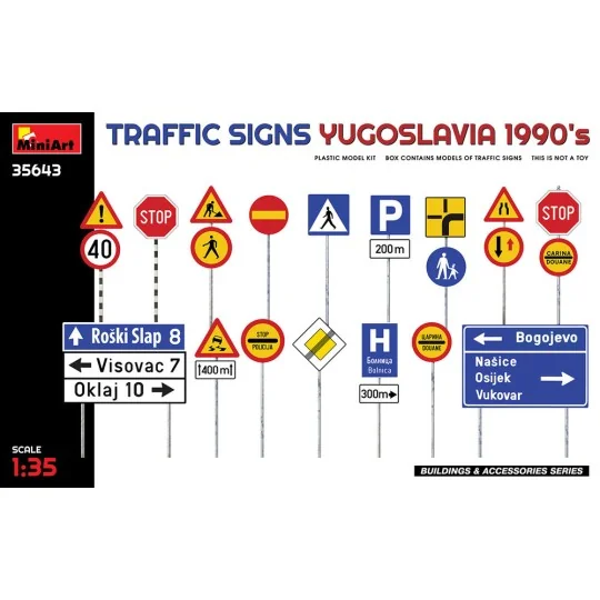 Traffic Signs. Yugoslavia 1990's, 1/35 - MiniArt 35643