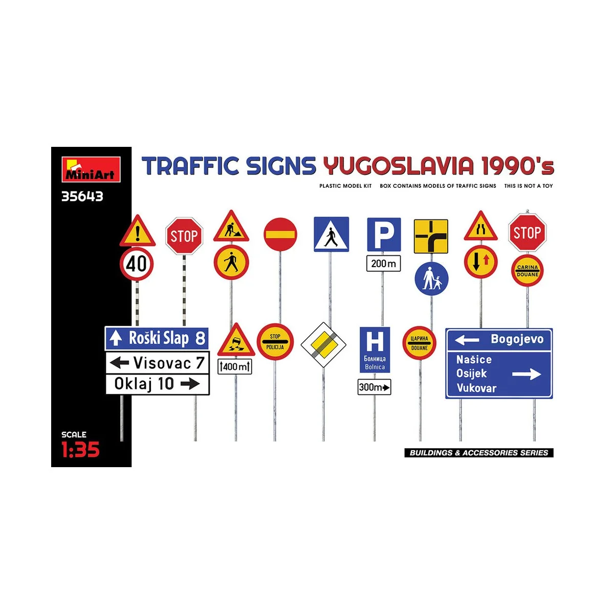 Traffic Signs. Yugoslavia 1990's, 1/35 - MiniArt 35643