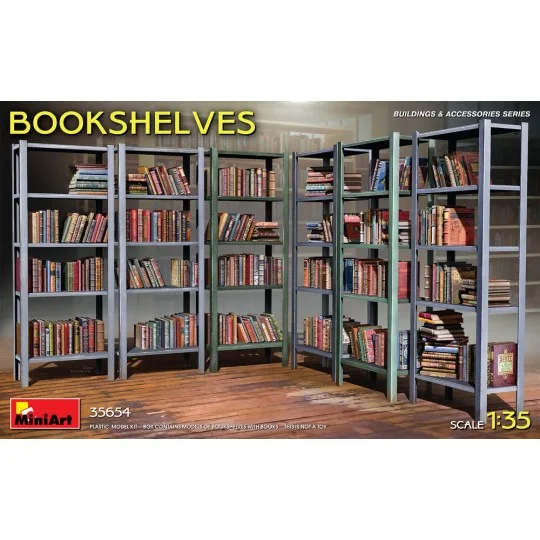 Bookshelves, 1/35 - MiniArt 35654 Bookshelves, 1/35 - MiniArt 35654