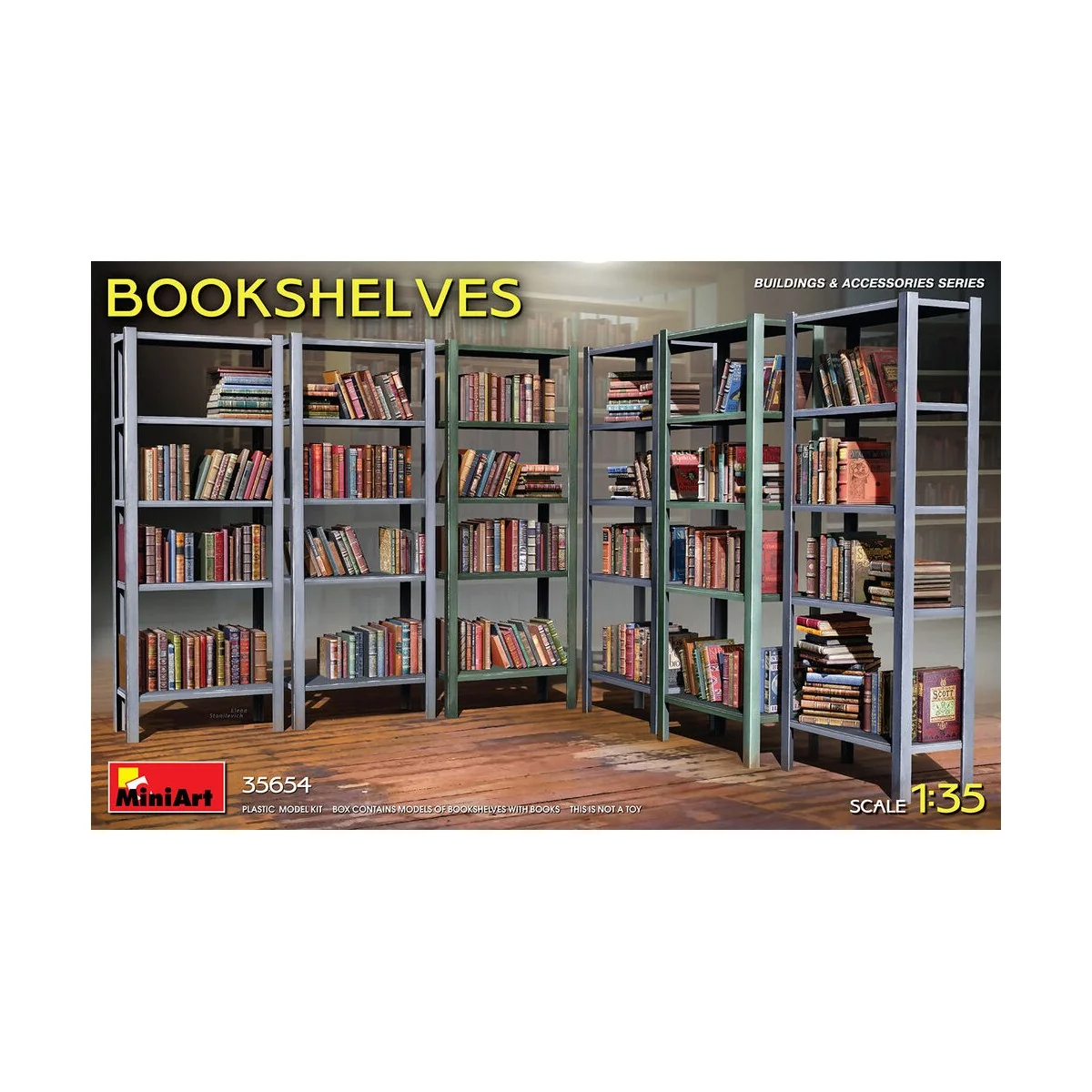 Bookshelves, 1/35 - MiniArt 35654 Bookshelves, 1/35 - MiniArt 35654