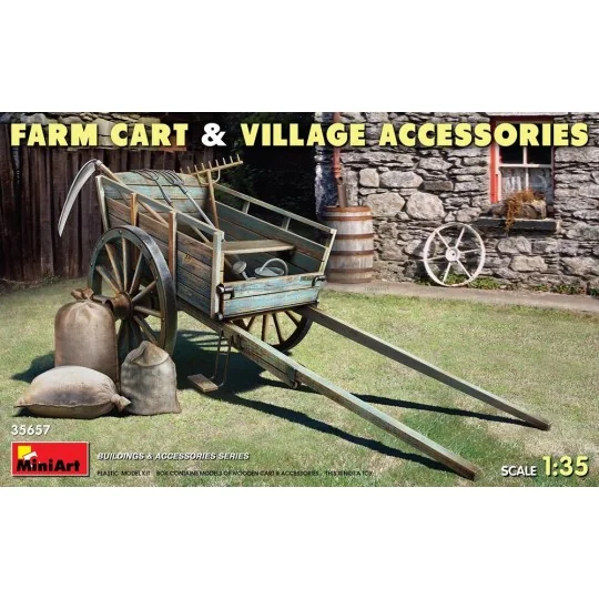 Farm Cart with Village Accessories, 1/35 - MiniArt 35657