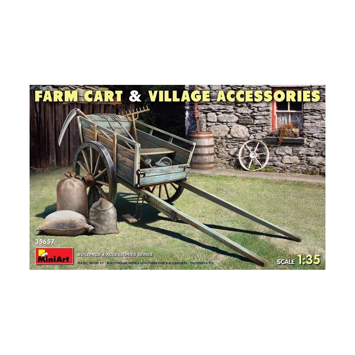 Farm Cart with Village Accessories, 1/35 - MiniArt 35657