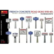 French Concrete Road Signs 1930-40's. Normandy, 1/35 - MiniArt 35669