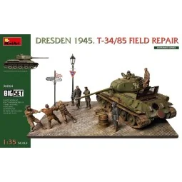 Dresden 1945. T-34/85 Field Repair. Big Set, 1/35 - MiniArt 36064