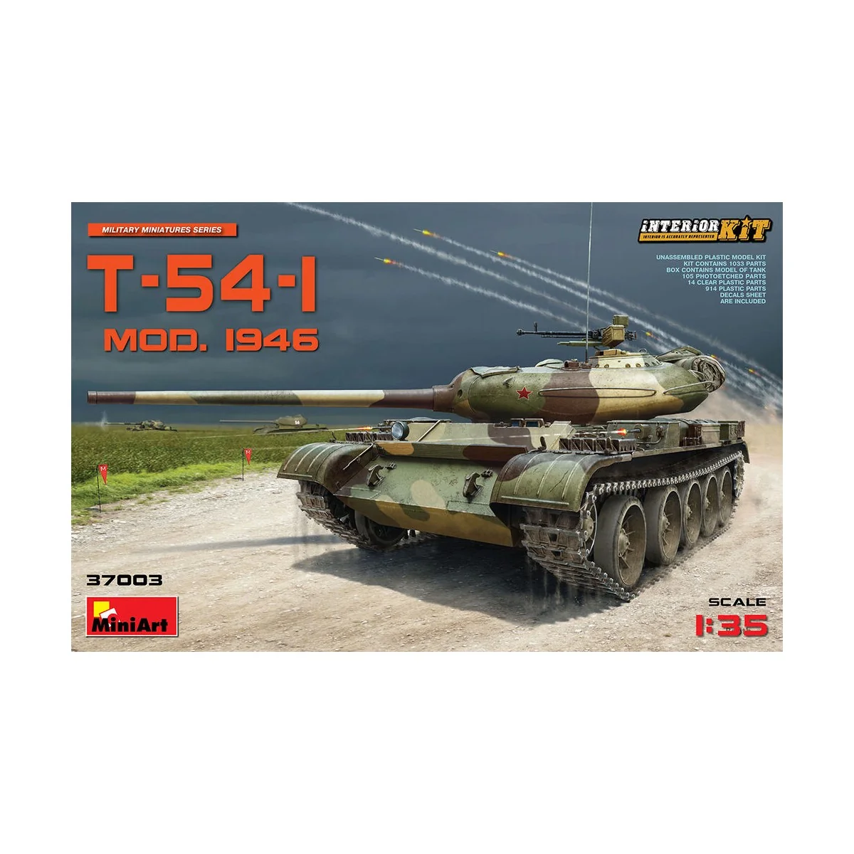 T-54-1 Soviet Medium Tank Interior Kit, 1/35 - MiniArt 37003