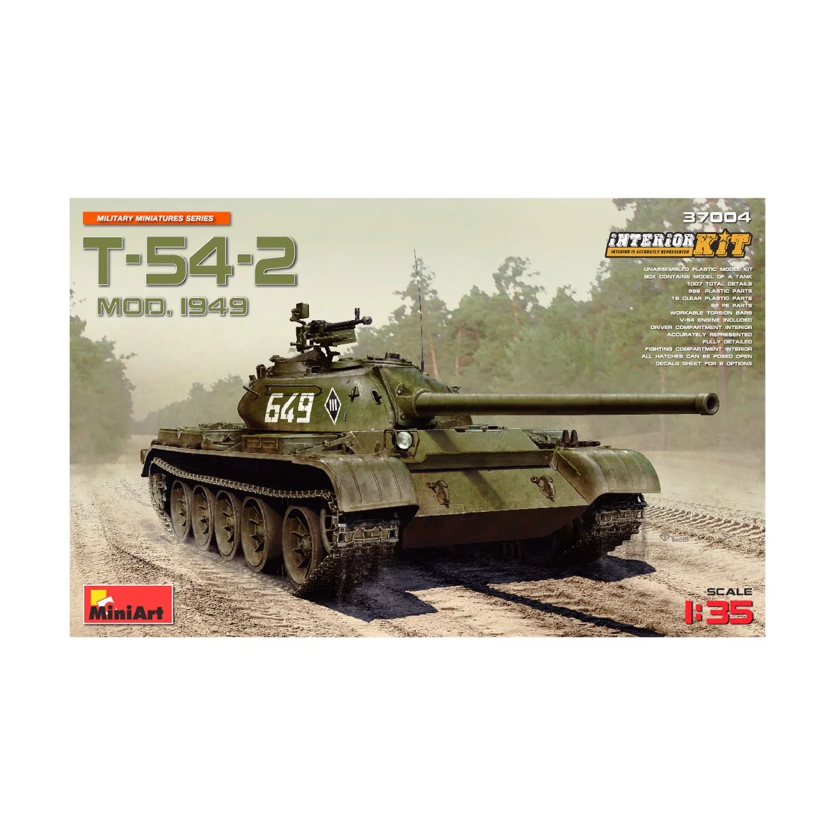 T-54-2 Mod. 1949 Interior Kit, 1/35 - MiniArt 37004