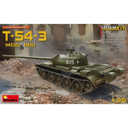T-54-3 Mod. 1951 Interior Kit, 1/35 - MiniArt 37007