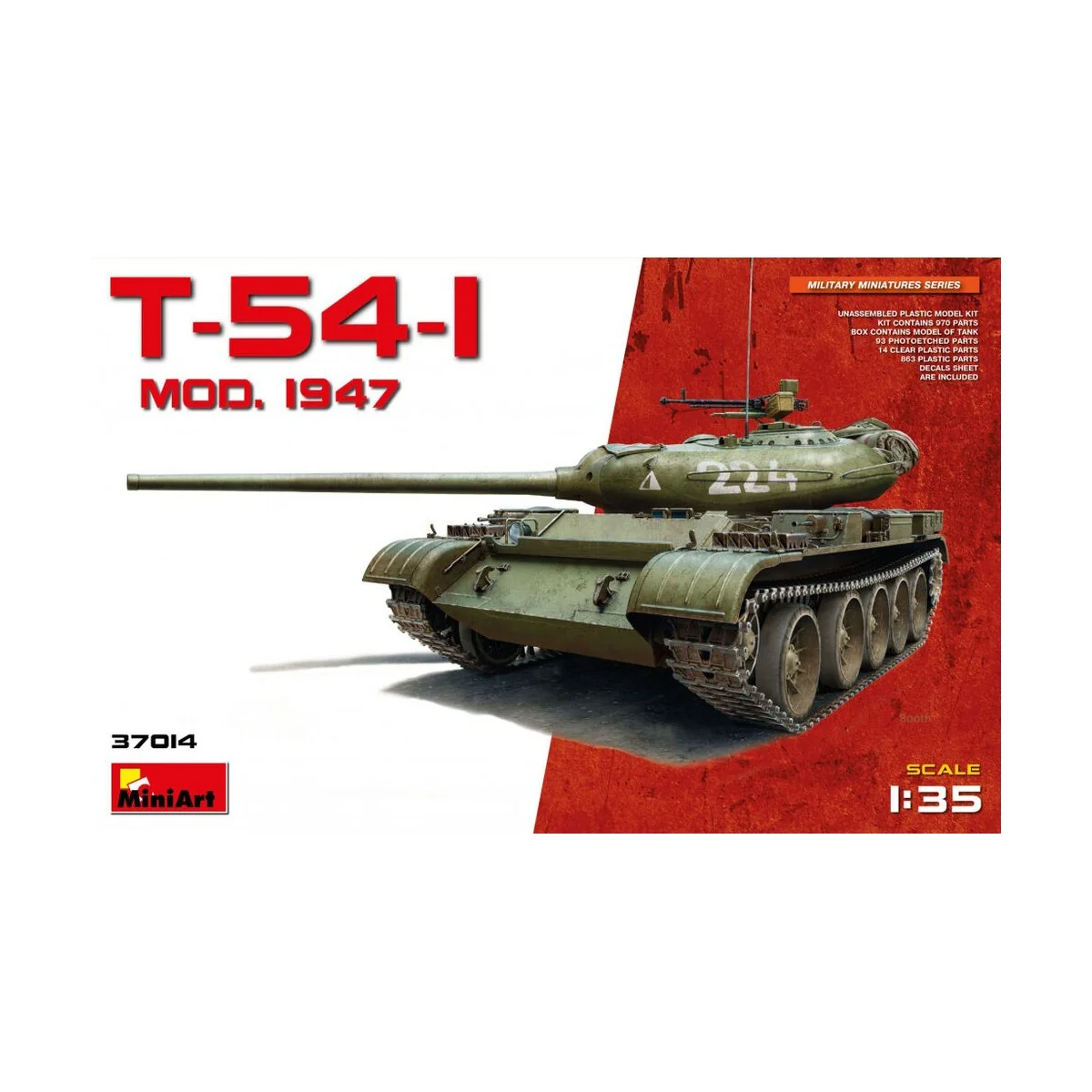 T-54-1 Soviet Medium Tank, 1/35 - MiniArt 37014 T-54-1 Soviet Medium Tank, 1/35 - MiniArt 37014