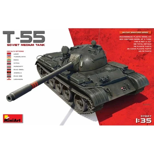 T-55 Soviet Medium Tank, 1/35 - MiniArt 37027 T-55 Soviet Medium Tank, 1/35 - MiniArt 37027