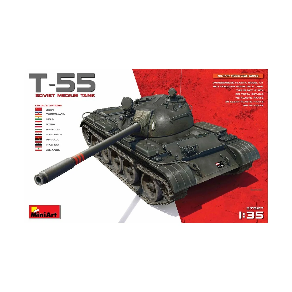 T-55 Soviet Medium Tank, 1/35 - MiniArt 37027 T-55 Soviet Medium Tank, 1/35 - MiniArt 37027