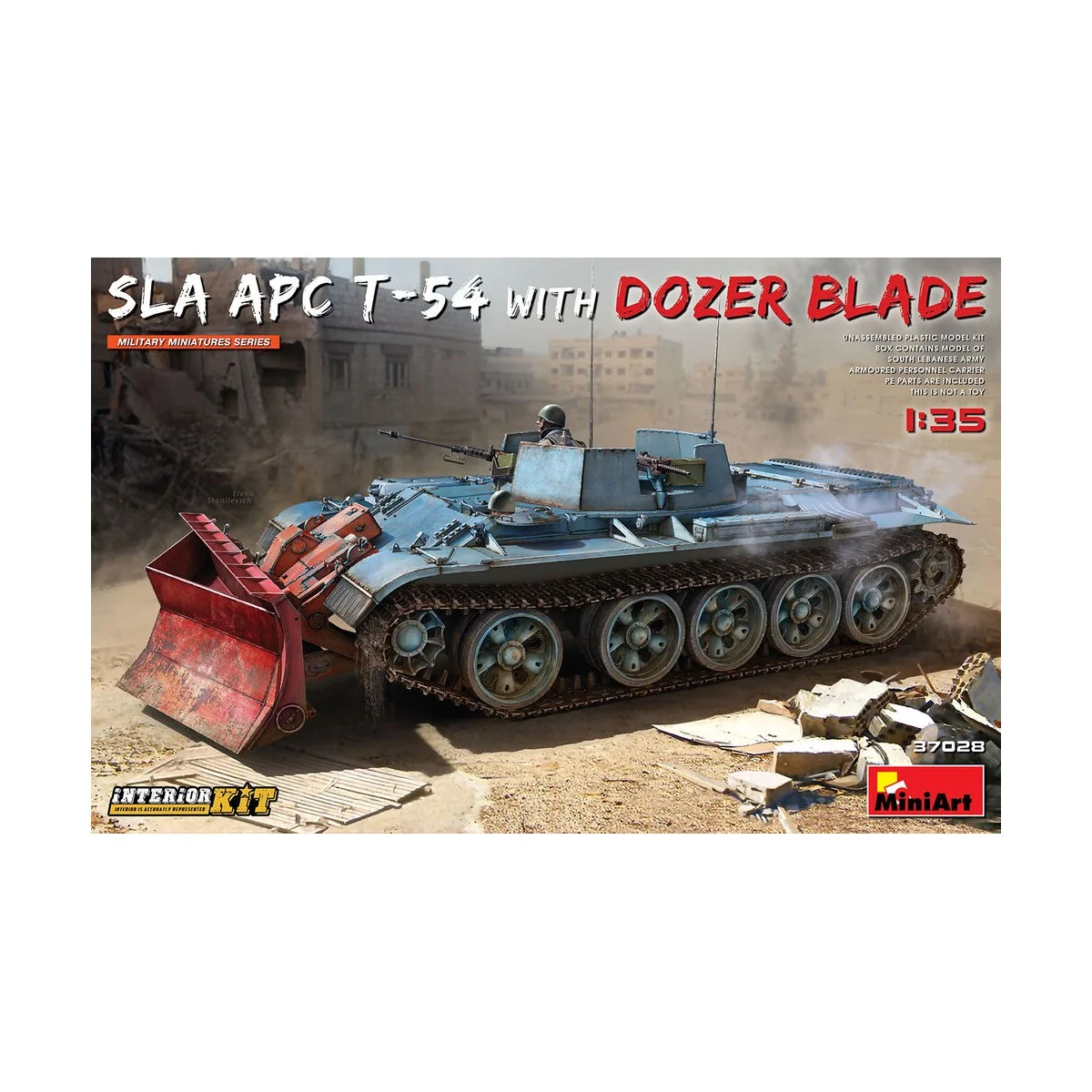 SLA APC T-54 w/Dozer Blade. Interior Kit, 1/35 - MiniArt 37028
