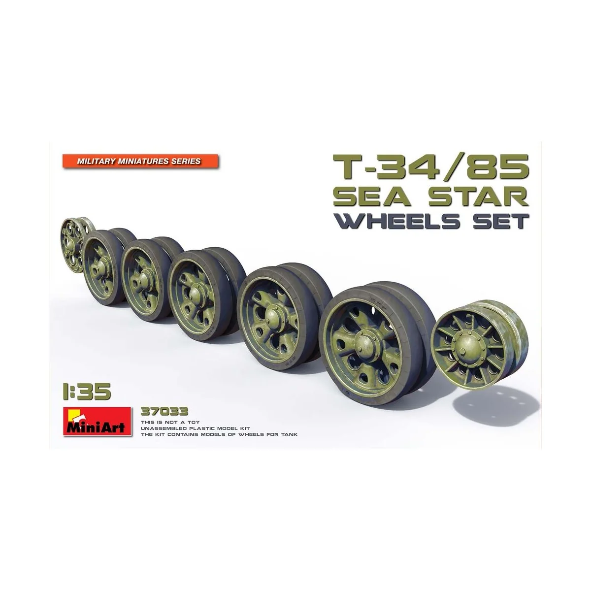 T-34/85 Sea Star Wheels Set, 1/35 - MiniArt 37033